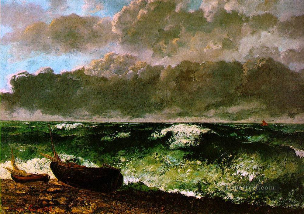 The Stormy Sea or The Wave WBM Realist painter Gustave Courbet Oil Paintings
